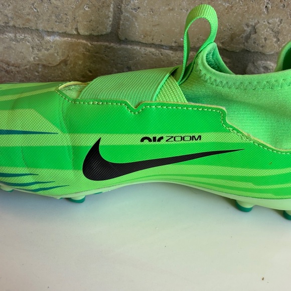 Nike MDs Air Zoom Lime Green Kids Soccer Cleats Sports - Picture 4 of 7